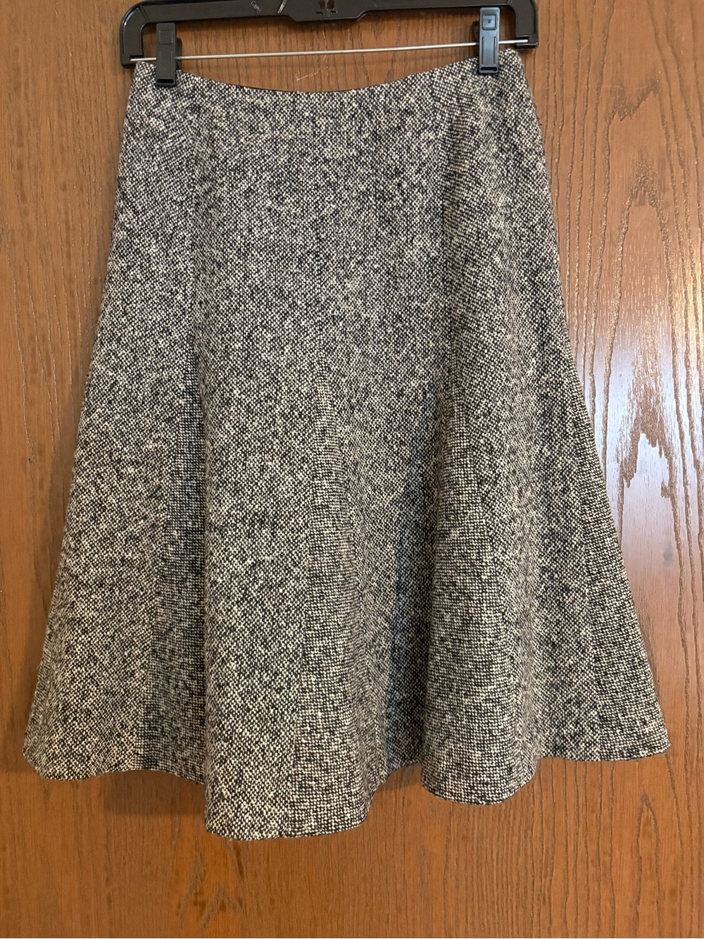 Oscar de la Renta Gray Tweed Circle Skirt